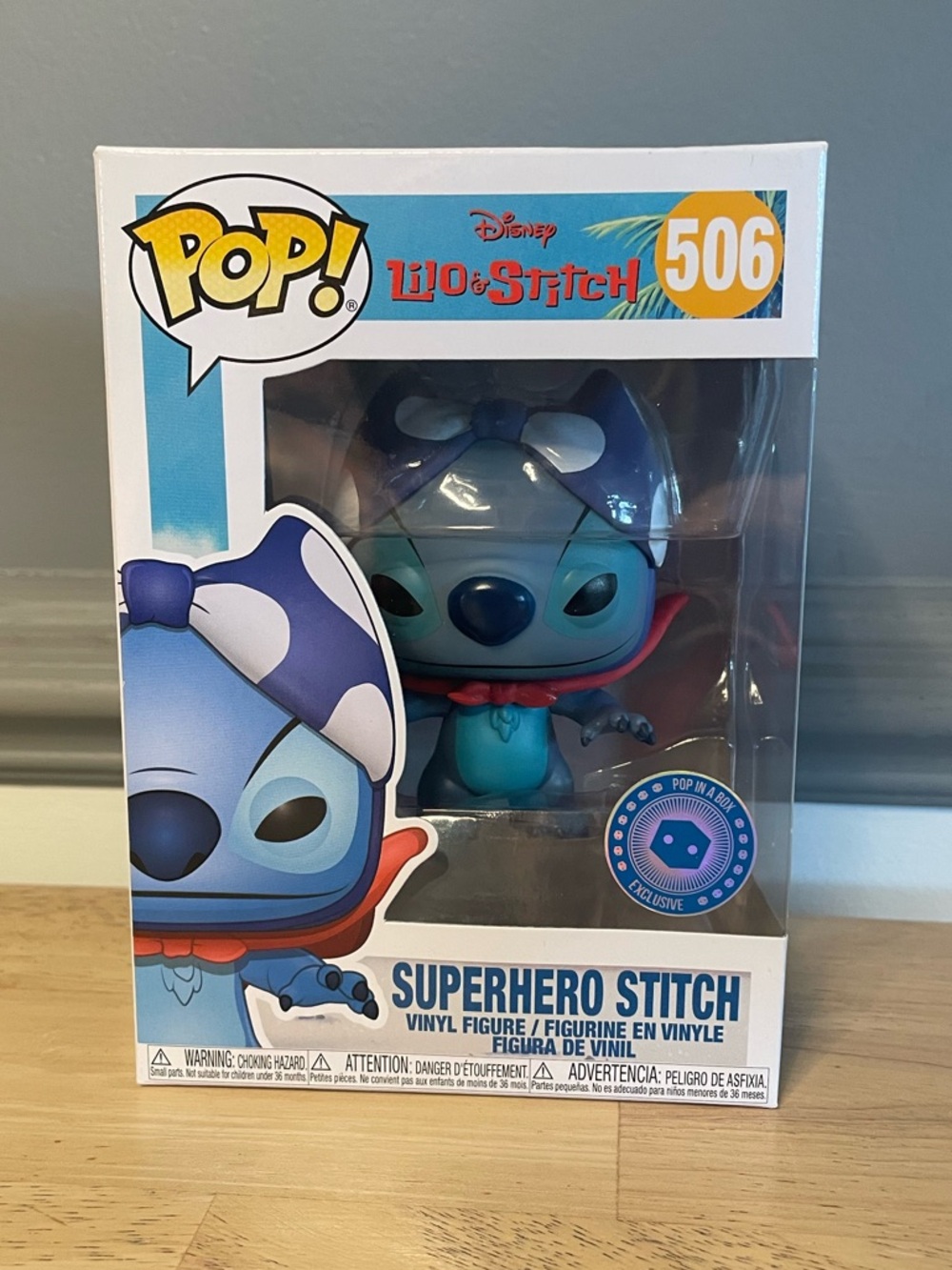 Funko Pop! Disney Superhero Stitch- Pop in a Box Exclusive